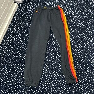 Aviator Nation | 5 STRIPE SWEATPANTS | Charcoal